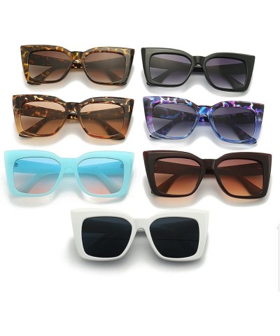 Fashion Oversized Cat Eye Sunglasses for Women Unique Vintage Square Printing Sun Glasses Female Gradient Sexy Shade UV400 Bl...