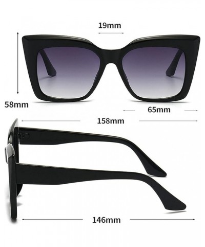 Fashion Oversized Cat Eye Sunglasses for Women Unique Vintage Square Printing Sun Glasses Female Gradient Sexy Shade UV400 Bl...