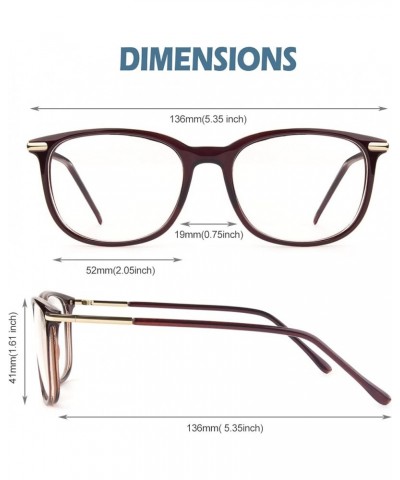 Happy Store CN79 High Fashion Metal Temple Horn Rimmed Clear Lens Eye Glasses Brown Transparent $8.09 Oval