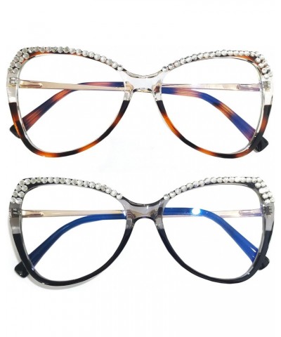 2pcs Transition Photochromic Bifocal Reading Glasses for Women Cat Eye Bling Rhinestone Reading Glasses $20.51 Designer