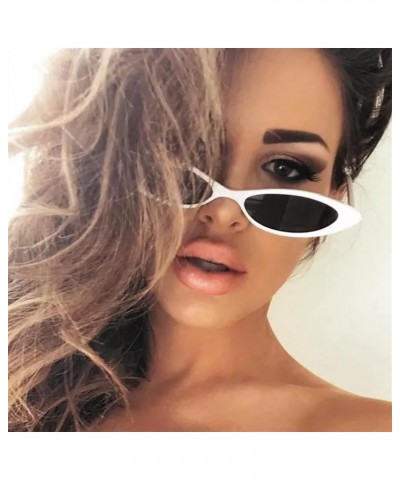 Retro Cat Eye Small Frame Sunglasses Men and Women Outdoor Vacation Sunshade (Color : F, Size : Medium) Medium A $21.39 Cat Eye