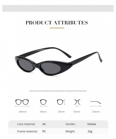 Retro Cat Eye Small Frame Sunglasses Men and Women Outdoor Vacation Sunshade (Color : F, Size : Medium) Medium A $21.39 Cat Eye