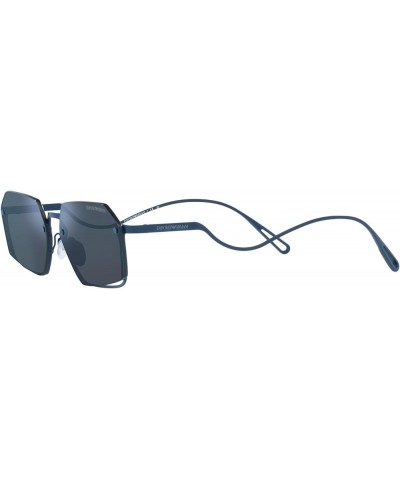 Women's Ea2136 Rectangular Sunglasses Matte Blue/Blue Mirrored Blue $24.48 Rectangular