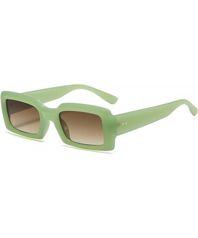 Rectangular Small Frame Men's and Women's Fashion Sunglasses (Color : A, Size : 1) 1 C $16.26 Designer