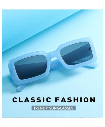 Rectangular Small Frame Men's and Women's Fashion Sunglasses (Color : A, Size : 1) 1 C $16.26 Designer