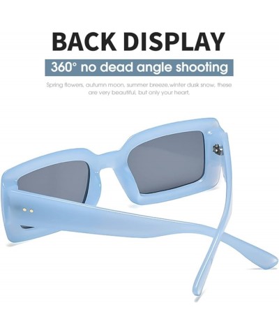 Rectangular Small Frame Men's and Women's Fashion Sunglasses (Color : A, Size : 1) 1 C $16.26 Designer