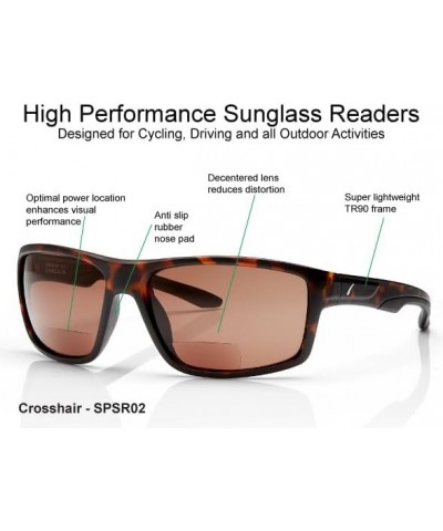 SAV Eyewear High Performance Sunglass Reader Crosshair Brown Tort 1.50 $24.01 Rectangular