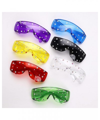 Retro Oversize Women Rhinestone Sunglasses Crystal Sparkling Bejewelled Trendy bling bling Square Sun Glasses Clear $9.50 Square