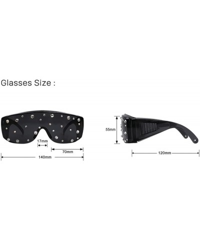 Retro Oversize Women Rhinestone Sunglasses Crystal Sparkling Bejewelled Trendy bling bling Square Sun Glasses Clear $9.50 Square