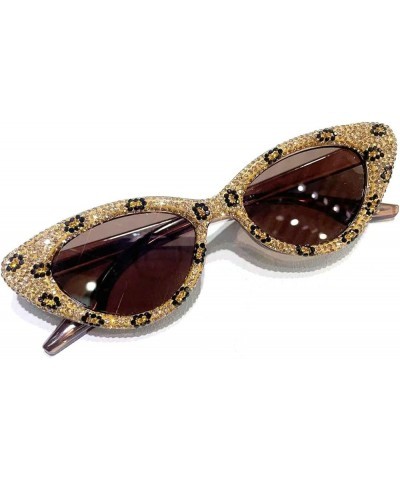 Sexy Cat Eye Sunglasses Women Diamond Sunglasses Ladies Rhinestone Sunglasses Bling Crystal Party Eyewear Leopard $9.76 Cat Eye