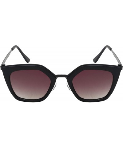 Chic Geometric Cat Eye Sunnies w/Ocean Gradient Lens 32169-OCR Matte Black Grey Gradient $8.66 Cat Eye