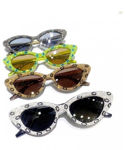 Sexy Cat Eye Sunglasses Women Diamond Sunglasses Ladies Rhinestone Sunglasses Bling Crystal Party Eyewear Leopard $9.76 Cat Eye