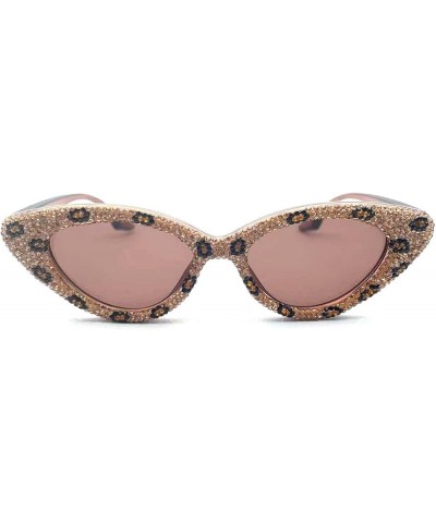 Sexy Cat Eye Sunglasses Women Diamond Sunglasses Ladies Rhinestone Sunglasses Bling Crystal Party Eyewear Leopard $9.76 Cat Eye