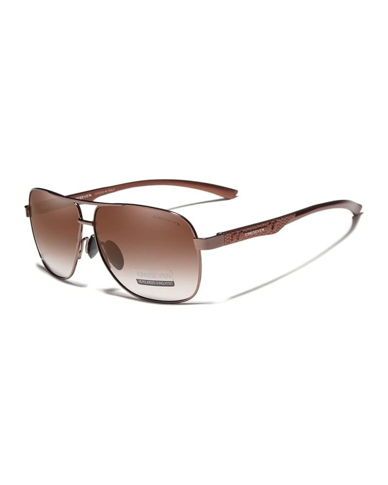 2023 Brand Men Aluminum Sunglasses Polarized UV400 Mirror Male Sun Glasses Women For Men Oculos de sol Brown $15.36 Square