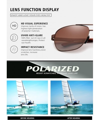 2023 Brand Men Aluminum Sunglasses Polarized UV400 Mirror Male Sun Glasses Women For Men Oculos de sol Brown $15.36 Square