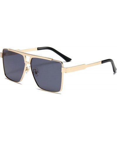 Large Frame Metal Men And Women Sunglasses Retro Trendy UV400 Sunglasses Gift D $16.61 Designer