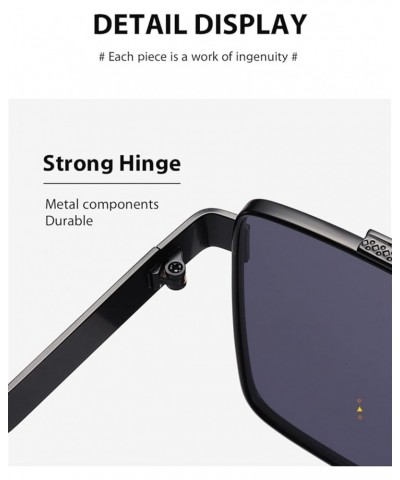 Large Frame Metal Men And Women Sunglasses Retro Trendy UV400 Sunglasses Gift D $16.61 Designer