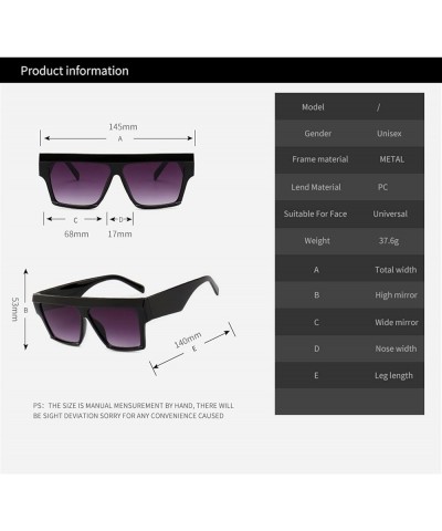 Fashion Large Frame Square Outdoor Vacation Driving Sport Sunglasses for Men and Women (Color : 2, Size : 1) 1 1 $11.41 Sport