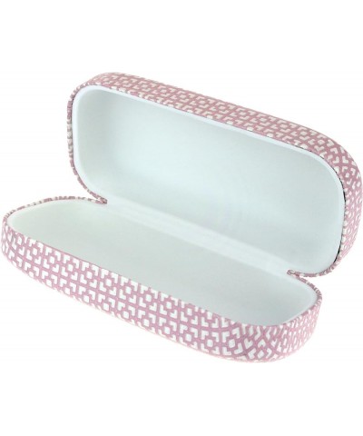 Sunglasses Glasses Protective Hard Case Square Lattice Pattern Pink $8.93 Rectangular