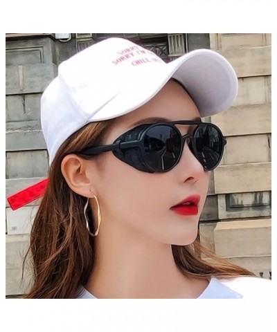 Retro Round Frame Punk Men and Women Sunglasses Outdoor Beach Party Decorative Sunglasses (Color : A, Size : 1) 1 E $14.58 De...