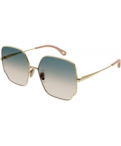 Chloé Sunglasses CH 0092 S- 003 Gold/Green $124.95 Square