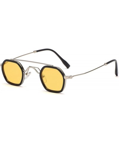 Retro Punk Small Round Frame Sunglasses Vacation Beach Decorative Sunglasses (Color : D, Size : 1) 1 C $17.32 Designer