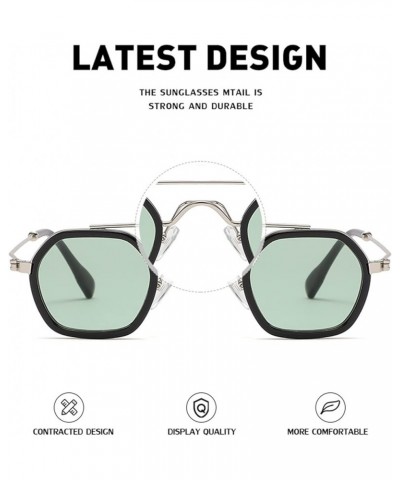 Retro Punk Small Round Frame Sunglasses Vacation Beach Decorative Sunglasses (Color : D, Size : 1) 1 C $17.32 Designer