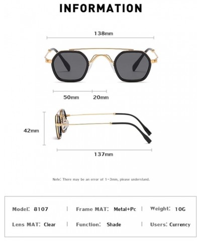 Retro Punk Small Round Frame Sunglasses Vacation Beach Decorative Sunglasses (Color : D, Size : 1) 1 C $17.32 Designer