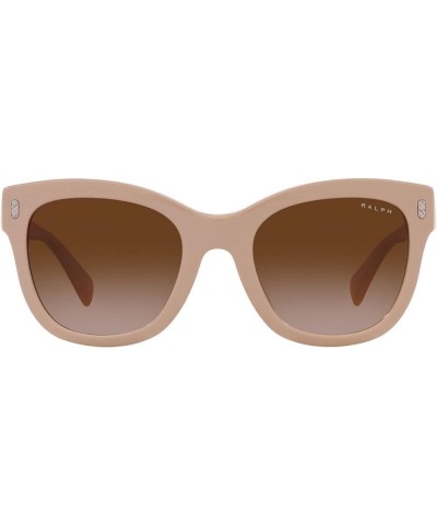 Women's Ra5301u Universal Fit Oval Sunglasses Beige on Milky Beige/Gradient Brown $28.21 Oval