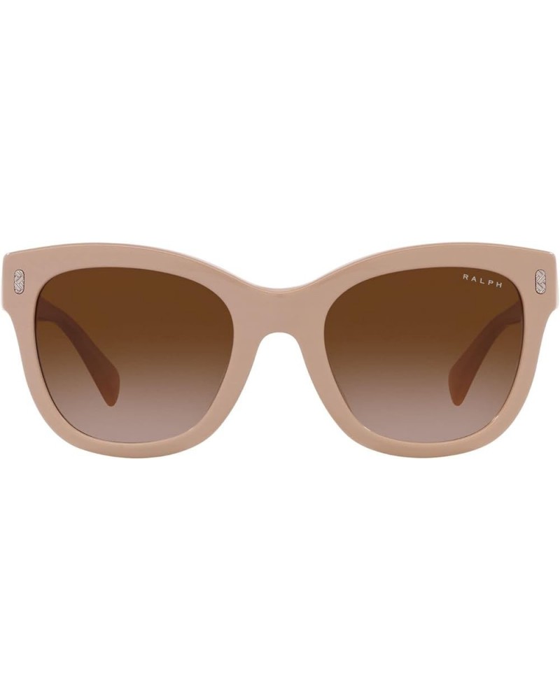 Women's Ra5301u Universal Fit Oval Sunglasses Beige on Milky Beige/Gradient Brown $28.21 Oval