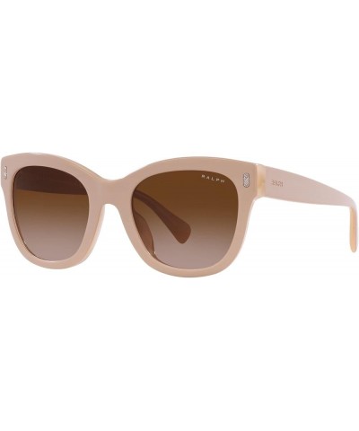 Women's Ra5301u Universal Fit Oval Sunglasses Beige on Milky Beige/Gradient Brown $28.21 Oval