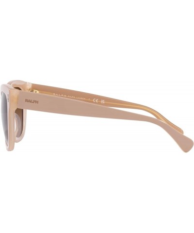 Women's Ra5301u Universal Fit Oval Sunglasses Beige on Milky Beige/Gradient Brown $28.21 Oval