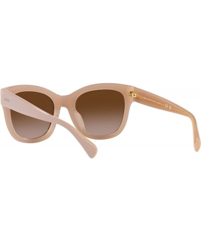 Women's Ra5301u Universal Fit Oval Sunglasses Beige on Milky Beige/Gradient Brown $28.21 Oval