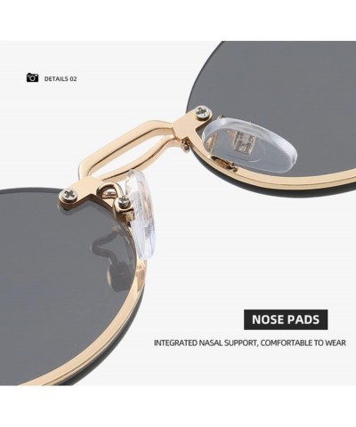 Vintage Small Oval Black Gradient Sunlasses For Women Uv400 Sun Glasses Men Alloy Round Shades Gold Tea $22.98 Rectangular