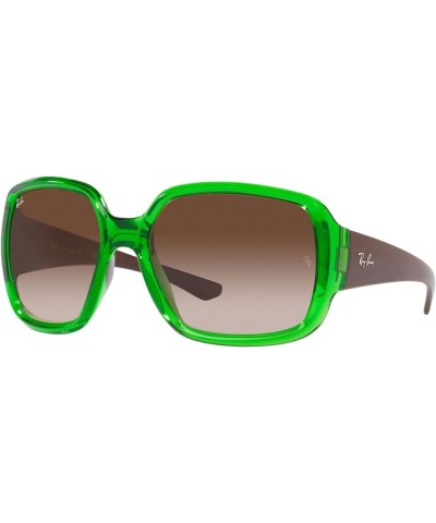 RB4347 Powderhorn Square Sunglasses Transparent Green/Brown Gradient $54.09 Square