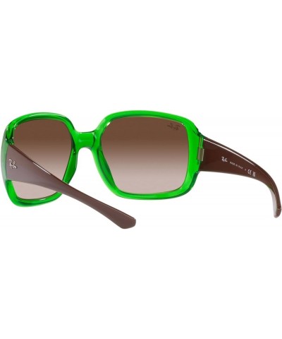 RB4347 Powderhorn Square Sunglasses Transparent Green/Brown Gradient $54.09 Square