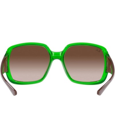 RB4347 Powderhorn Square Sunglasses Transparent Green/Brown Gradient $54.09 Square