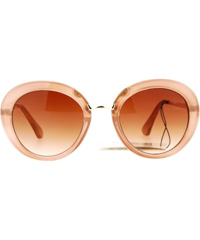 Womens Designer Sunglasses Round Vintage Fashion Eyewear UV 400 Tan $7.98 Round