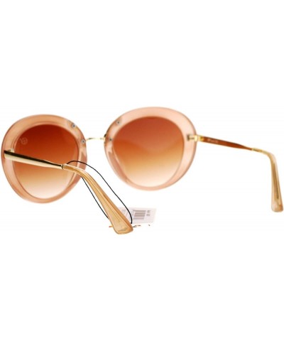 Womens Designer Sunglasses Round Vintage Fashion Eyewear UV 400 Tan $7.98 Round