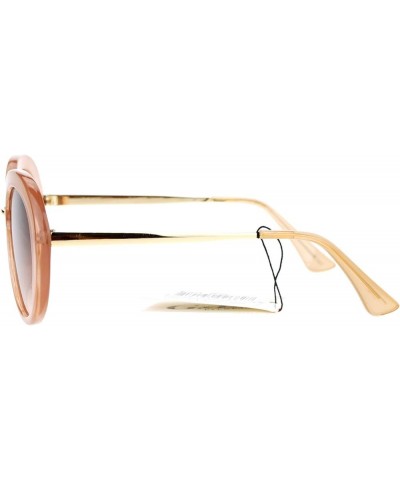 Womens Designer Sunglasses Round Vintage Fashion Eyewear UV 400 Tan $7.98 Round