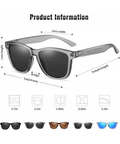 Polarized Sunglasses Women with UV400 Protection Men's Sunglasses for Driving Fishing Women Sunglasses UV Blocking Gray Lense...