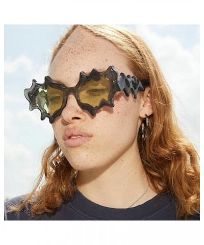 Irregular Cat Eye Women Unique Sunglasses Vintage Personality Punk Sun Glasses Men Fashion Party Decoration Eyewear Grey $10....