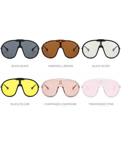 Oversized One Piece Sunglasses For Women Men Fashion Vintage Sun Glasses Punk Large Frame Eyewear UV400 Shield Goggles Champa...