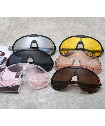 Oversized One Piece Sunglasses For Women Men Fashion Vintage Sun Glasses Punk Large Frame Eyewear UV400 Shield Goggles Champa...