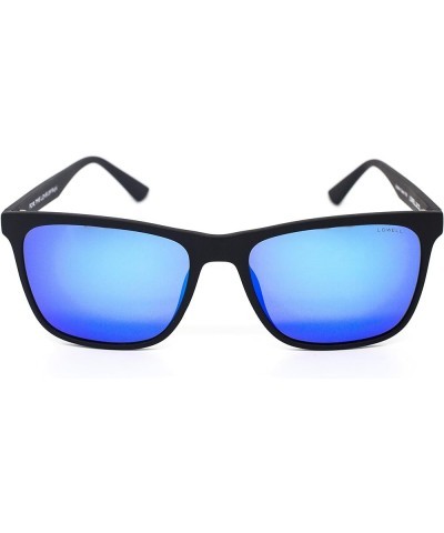 Lowell | Rebellion - Polarized Sunglasses for All Black Blue Wave $22.50 Wayfarer