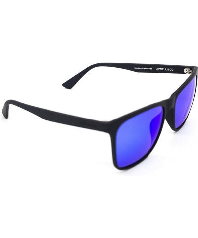 Lowell | Rebellion - Polarized Sunglasses for All Black Blue Wave $22.50 Wayfarer