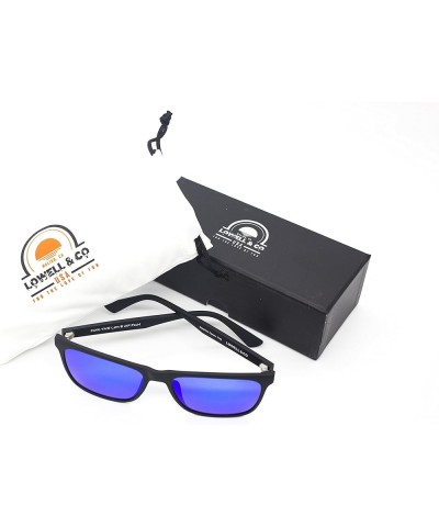 Lowell | Rebellion - Polarized Sunglasses for All Black Blue Wave $22.50 Wayfarer