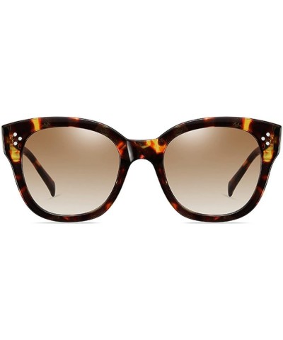 Oversized Leopard Sunglasses for Women Men, Trendy Square Frame with Rivets UV Protection Lens leopard $9.33 Square