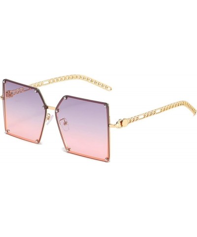 Fashion Women Square Large Frame Sunglasses Vacation Beach Photo Decorative Sunglasses Gifts (Color : A, Size : 1) 1 F $11.31...