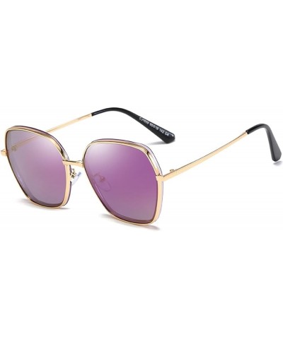 Polarized Retro Metal Driver Sunglasses for Men and Women (Color : B, Size : Medium) Medium D $17.27 Designer